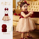 Shining Moment嬰兒公主裙寶寶生日禮服周歲衣服禮盒蓬蓬裙紅色連衣裙子禮物80