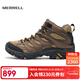 邁樂(lè )（Merrell）運動(dòng)戶(hù)外登山徒步鞋MOAB 3 SYN MID GTX中幫防水男女款防滑戶(hù)外鞋 J500255棕色 男款  43