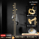 LA PRAIRIE德國品牌全銅輕奢創(chuàng  )意客廳房間臥室落地衣帽架簡(jiǎn)易家用玄關(guān)掛衣架 白石 銅本拉絲 （8鉤數）