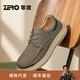 零度Zero男鞋2025秋季新款手工匠藝舒適輕盈日常休閑鞋柔軟親膚旅行鞋 卡其色 39