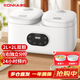 康佳（KONKA）雙膽電飯煲 家用智能預約 4L大容量3-4人煮飯煮粥鍋輔食鍋小電飯鍋壓力 KDFB-4020E-W