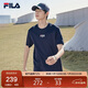 FILA斐樂(lè )官方短袖T恤男2025年夏季時(shí)尚純棉圓領(lǐng)透氣男士運動(dòng)t恤針織衫