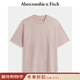 Abercrombie & Fitch美式經(jīng)典LOGO棉質(zhì)舒適套頭圓領(lǐng)短袖T恤25夏季男裝123-5060 粉色 XL (180/116A)