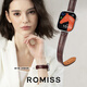 ROMISS鱷魚(yú)紋牛皮適用iwatch11蘋(píng)果手表表帶apple watch s10女s9新款iphone高級ultra2真皮手表帶42/46MM 摩卡棕（男女通用款） 40/41/42表盤(pán)【銀色-針