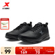 特步（XTEP）跑步鞋男休閑運動(dòng)鞋男鞋百搭秋冬鞋輕便舒適跑鞋防水軟底耐磨皮鞋 黑 43