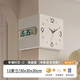 金畫(huà)板客廳轉角掛鐘新款鐘表掛畫(huà)雙面裝飾家用液晶表掛墻純色轉角時(shí)鐘 幸福時(shí)區C-12英寸/純電池供電（356天超長(cháng)續航）液晶款