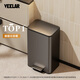 VEELAR客廳垃圾桶家用大號帶蓋廚房專(zhuān)用衛生間高顏值不銹鋼輕奢2025新款 【客廳/廚房推薦】火山石灰20L