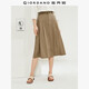 佐丹奴裙子女夏季純棉純色顯瘦a字裙時(shí)尚壓褶半身裙13464238
