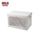 MUJI 再生聚酯纖維 收納箱 KG22CC2A 淺灰色 深大型 長(cháng)60*寬40*高40