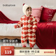 babylove【清倉】寶寶棉服冬季連體衣夾棉中國風(fēng)嬰幼兒拜年服哈衣福祿吉祥 福祿吉祥 90cm