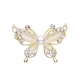 天使之淚淡水珍珠蝴蝶胸針飾品配飾合金7-8mm送女友送老婆七夕情人節禮物