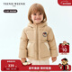 Teenie Weenie Kids小熊童裝24冬男女寶三防蓬蓬熊耳連帽厚羽絨服 米色 120cm