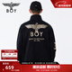 BOY LONDON【黑執事】春男女同款黑色潮牌拉鏈立領(lǐng)夾克外套N12801 黑色 XS
