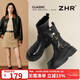 ZHR馬丁靴女加絨兩穿旅游機車(chē)短靴女時(shí)尚西部牛仔靴 KN173A黑色38