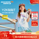 Skechers斯凱奇兒童夏季吸濕短袖T恤舒適休閑透氣運動(dòng)上衣P225K085 【舒適純棉】亮白色/0019 130