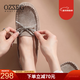 OZZEG澳洲豆豆鞋女秋夏季鏤空透氣平底單鞋真皮吸汗防滑軟底媽媽鞋一腳 羊灰色 39