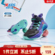 特步（XTEP）兒童童鞋戰眸男女童小童網(wǎng)革透氣防滑籃球鞋 黑/紫外光 32