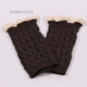 途尊秋冬毛線(xiàn)保暖襪套女花邊腳套韓版可愛(ài)堆堆襪蕾絲腿套腳套裝飾靴套 FM-咖啡色