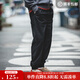 馬登工裝美式復古Easypants束腳褲抽繩哈倫休閑褲燈籠褲長(cháng)褲子男 黑色 L