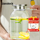 GLASSLOCK耐熱玻璃冷水壺高硼硅家用大容量涼白開(kāi)水壺泡茶果汁壺1800ml