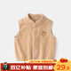 嘟嘟家寶寶馬甲秋冬嬰兒背心男童秋季馬夾女童上衣秋裝兒童童裝 卡其色