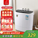 小鴨2.5公斤雙缸小型半自動(dòng)迷你洗衣機 嬰兒小洗衣機 家用洗衣機雙桶小型洗脫一體 雙缸 不銹鋼內桶款