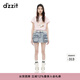 DZZIT地素印花小t恤夏季簡(jiǎn)約時(shí)尚百搭女粉紅色 粉紅色 XS