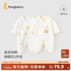 童泰嬰兒連體衣新生兒衣服四季0-6月初生寶寶哈衣爬服純棉內衣2件裝 黃色小熊 （四季款） 52cm (建議0-2個(gè)月身高50-55cm)