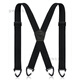 暢印男女彈力背帶吊帶掛鉤西褲背帶褲松緊吊褲帶胖人彈力防掉褲子 黑色4扣
