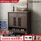 柏夢(mèng)可鞋柜門(mén)口入戶(hù)柜實(shí)木框家用收納玄關(guān)柜一體靠墻大容量多層樓道鞋架 長(cháng)100寬35高101.5cm-兩門(mén)兩抽