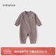babylove嬰兒連體衣秋冬季斜襟拉鏈哈衣爬服男女寶寶休閑外出居家衣服