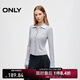 ONLY 2025秋季襯衫拼接領(lǐng)口設計翻領(lǐng)長(cháng)袖正肩T恤女|125302020