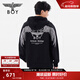 BOY LONDON春季男女同款刺繡潮酷朋克時(shí)尚連帽開(kāi)衫衛衣外套N06029 黑色 S