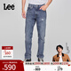 Lee商場(chǎng)同款24秋冬新品726標準中腰直腳101+中淺藍直筒男牛仔褲潮 中淺藍色 30