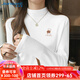 真維斯（JEANSWEST）半高領(lǐng)打底衫女秋冬內搭韓版加厚洋氣咖啡色長(cháng)袖上衣