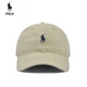 POLO帽子男女鴨舌帽彎檐百搭太陽(yáng)帽軟頂咖啡色韓版潮牌棒球帽 卡其色