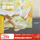 斯凱奇（Skechers）奶茶熊QQ豆乳鞋子女秋冬透氣休閑運動(dòng)鞋厚底熊貓老爹鞋149238 QQ豆乳/NAT 37.5 尺碼偏大，建議選小半碼