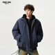 Foss Phil飛行員夾克男秋冬季痞帥夾棉保暖外套寬松棒球服26185JR寶藍XL
