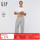 蓋璞（GAP）男女裝2025秋季新款膠印logo松緊腰抓絨寬松衛褲長(cháng)褲786440
