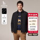 哈吉斯（HAZZYS）男裝 冬款襯衫式翻領(lǐng)絎縫棉服高彈簡(jiǎn)約男士外套ASSZU0CDX12
