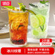 領(lǐng)臣（LINGCHEN）冰川紋玻璃杯雞尾酒咖啡可樂(lè )飲料杯子家用高級網(wǎng)紅ins風(fēng)水杯套裝
