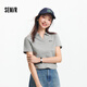 森馬（Semir）POLO衫女夏季短款正肩修身字母繡花套頭衫小個(gè)子衣服101325115002