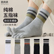 棉滿(mǎn)滿(mǎn)五指襪子男士分趾中筒襪春秋季100%純棉防臭抑菌棉襪透氣長(cháng)襪4雙