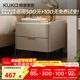 顧家家居（KUKA）意式臥室雙抽儲物床頭柜7996 【皓月白+白色巖板】旗艦款床頭柜