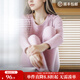 馬登女裝 云朵肌底保暖內衣套裝舒適無(wú)感打底衫絨感抗靜電秋衣秋褲 粉紫色 XL