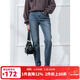 LAGOGO加絨舒適牛仔褲女拉谷谷2024年冬季新款高腰修身褲子鉛筆褲 深牛仔藍 M