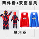 ULTRAMAN奧特曼衣服男童加絨加厚發(fā)光冬裝兒童賽羅男孩冬季套裝蜘蛛俠童裝 披風(fēng)款【貝利亞】（發(fā)光）（加絨加厚） 【披風(fēng)+套裝】 120 【建議身高110-120cm】