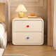 惠尋京東自有品牌奶油風(fēng)實(shí)木床頭柜家用新款小型儲物柜兒童床邊收納柜 米白色【環(huán)保高密度框架+實(shí)木抽屜】 【免安裝】40*40*48cm