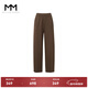 麥檬MM九分質(zhì)感棕色復古休閑西裝褲商場(chǎng)同款秋冬5EA353201 可咖棕5EA353201 L