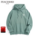 太平鳥(niǎo)男裝 衛衣男長(cháng)袖套頭休閑上衣春秋季連帽潮流寬松韓版外套 綠色1（寬松） S